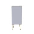 Diamond Chest - 4 Drawer - with Gold Hairpin Legs - Pink and White