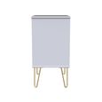 Diamond Midi Chest - 3 Drawer - with Gold Hairpin Legs - Pink and White