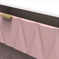 Diamond Small Chest - 3 Drawer - with Gold Hairpin Legs - Pink and White
