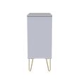 Diamond Chest - 4 Drawer - with Gold Hairpin Legs - Black and White