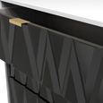 Diamond Chest - 4 Drawer - with Gold Hairpin Legs - Black and White