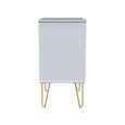 Diamond Midi Chest - 3 Drawer - with Gold Hairpin Legs - Black and White
