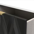 Diamond Narrow Chest - 5 Drawer - with Gold Hairpin Legs - Black and White