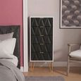 Diamond Narrow Chest - 5 Drawer - with Gold Hairpin Legs - Black and White