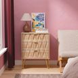 Diamond Midi Chest - 3 Drawer - with Gold Hairpin Legs - Oak