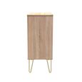 Diamond Chest - 4 Drawer - with Gold Hairpin Legs - Oak