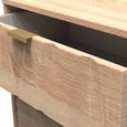 Diamond Midi Chest - 3 Drawer - with Gold Hairpin Legs - Oak