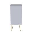 Diamond Chest - 4 Drawer - with Gold Hairpin Legs - White