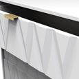 Diamond Chest - 4 Drawer - with Gold Hairpin Legs - White