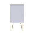 Diamond Midi Chest - 3 Drawer - with Gold Hairpin Legs - White