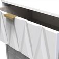 Diamond Midi Chest - 3 Drawer - with Gold Hairpin Legs - White