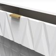 Diamond Small Chest - 3 Drawer - with Gold Hairpin Legs - White