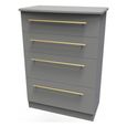 Haworth Chest - 4 Drawer Deep - Grey