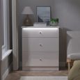 Lumiere Chest - Deep - 3 Drawer - Cashmere Gloss