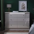 Lumiere Chest - Midi - 6 Drawer - Cashmere Gloss