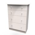 Lumiere Chest - Deep - 4 Drawer - Cashmere Gloss