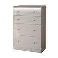 Lumiere Chest - Deep - 4 Drawer - Cashmere Gloss