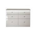 Lumiere Chest - Midi - 6 Drawer - Cashmere Gloss