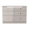 Lumiere Chest - Midi - 6 Drawer - Cashmere Gloss