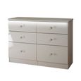 Lumiere Chest - Midi - 6 Drawer - Cashmere Gloss