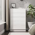 Milan Chest - 5 Drawer - White Gloss