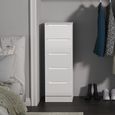 Milan Chest - Narrow - 5 Drawer - White Gloss