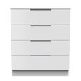 Milan Chest - 4 Drawer - White Gloss
