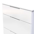 Milan Chest - Deep - 3 Drawer - White Gloss