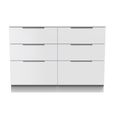 Milan Chest - Midi - 6 Drawer - White Gloss