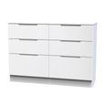 Milan Chest - Midi - 6 Drawer - White Gloss