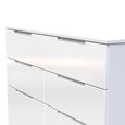 Milan Chest - Midi - 6 Drawer - White Gloss