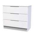 Milan Chest - Small - 3 Drawer - White Gloss