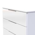Milan Chest - Small - 3 Drawer - White Gloss