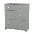 Yarmouth Chest - Deep - 3 Drawer - Dusk Grey