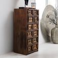Accent Chest - Multi Drawers - Tall - Rough - Brown Recycled Sleeper Wood