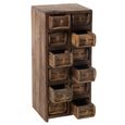 Accent Chest - Multi Drawers - Tall - Rough - Brown Recycled Sleeper Wood