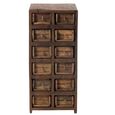 Accent Chest - Multi Drawers - Tall - Rough - Brown Recycled Sleeper Wood