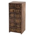 Accent Chest - Multi Drawers - Tall - Rough - Brown Recycled Sleeper Wood