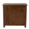 Chest - 3 Drawer - Narrow - Vintage Brown Recycled Sleeper Wood