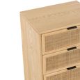 Chest - 5 Drawer - Tall - Natural Rattan
