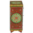 Mumbai Painted Chest - Multi Drawer - Red and Green - Mango Wood