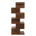 Toro Step Chest - 6 Drawer - Tall - Natural Recycled Sleeper Wood