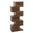 Toro Step Chest - 6 Drawer - Tall - Natural Recycled Sleeper Wood