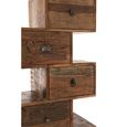 Toro Step Chest - 6 Drawer - Tall - Natural Recycled Sleeper Wood