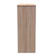 Monaco Chest - Deep - 4 Drawer - White Matt and Oak