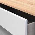 Monaco Chest - Deep - 4 Drawer - White Matt and Oak
