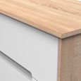 Monaco Chest - Deep - 4 Drawer - White Matt and Oak