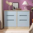 Monaco Chest - Midi - 6 Drawer - Denim and Oak