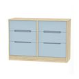 Monaco Chest - Midi - 6 Drawer - Denim and Oak