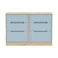 Monaco Chest - Midi - 6 Drawer - Denim and Oak